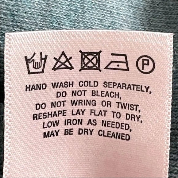 Anthropologie Knitted and Knotted Open Front Cardigan in Green Size Small Mohair - Picture 12 of 12